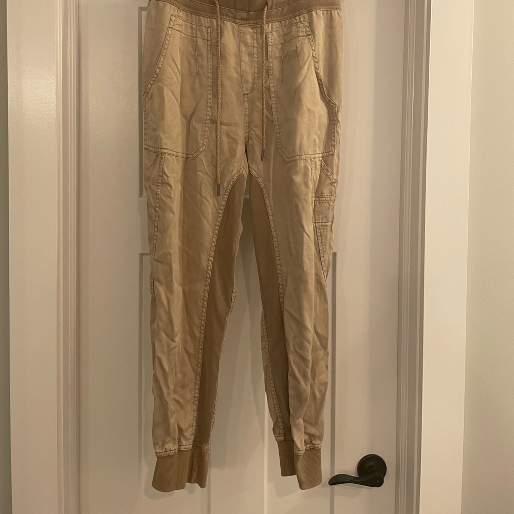 Anthropologie “Nomad” Joggers, soft taupe